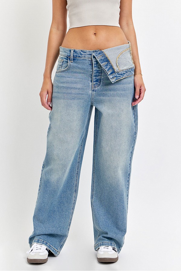 The Vintage Low Jean with Asymmetric Waist Band